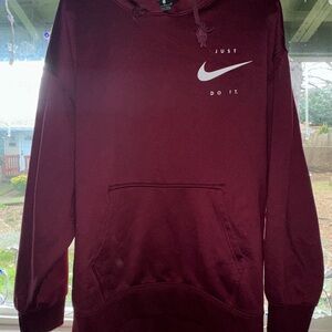 Nike Men's Burgundy Hoodie